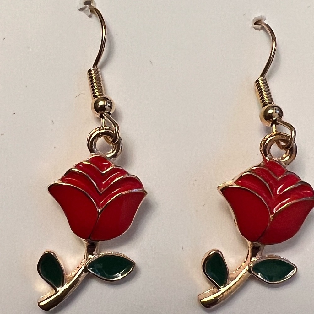 Rose earrings